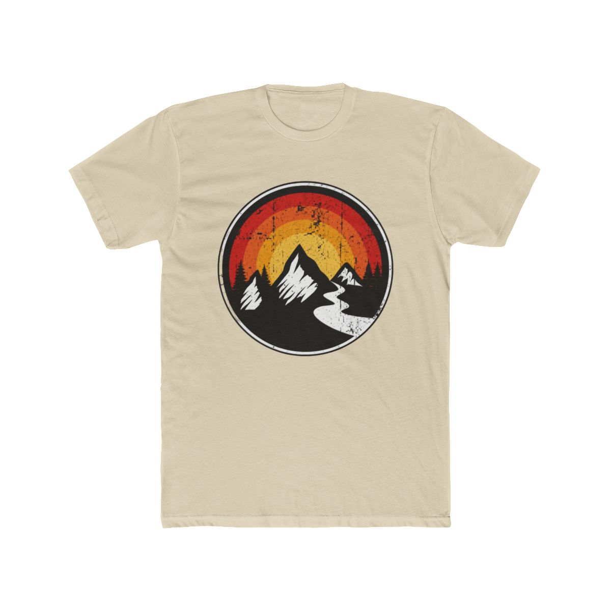 Sunset Peaks Circular Mountain Scene - alternate angle 4, merchandise