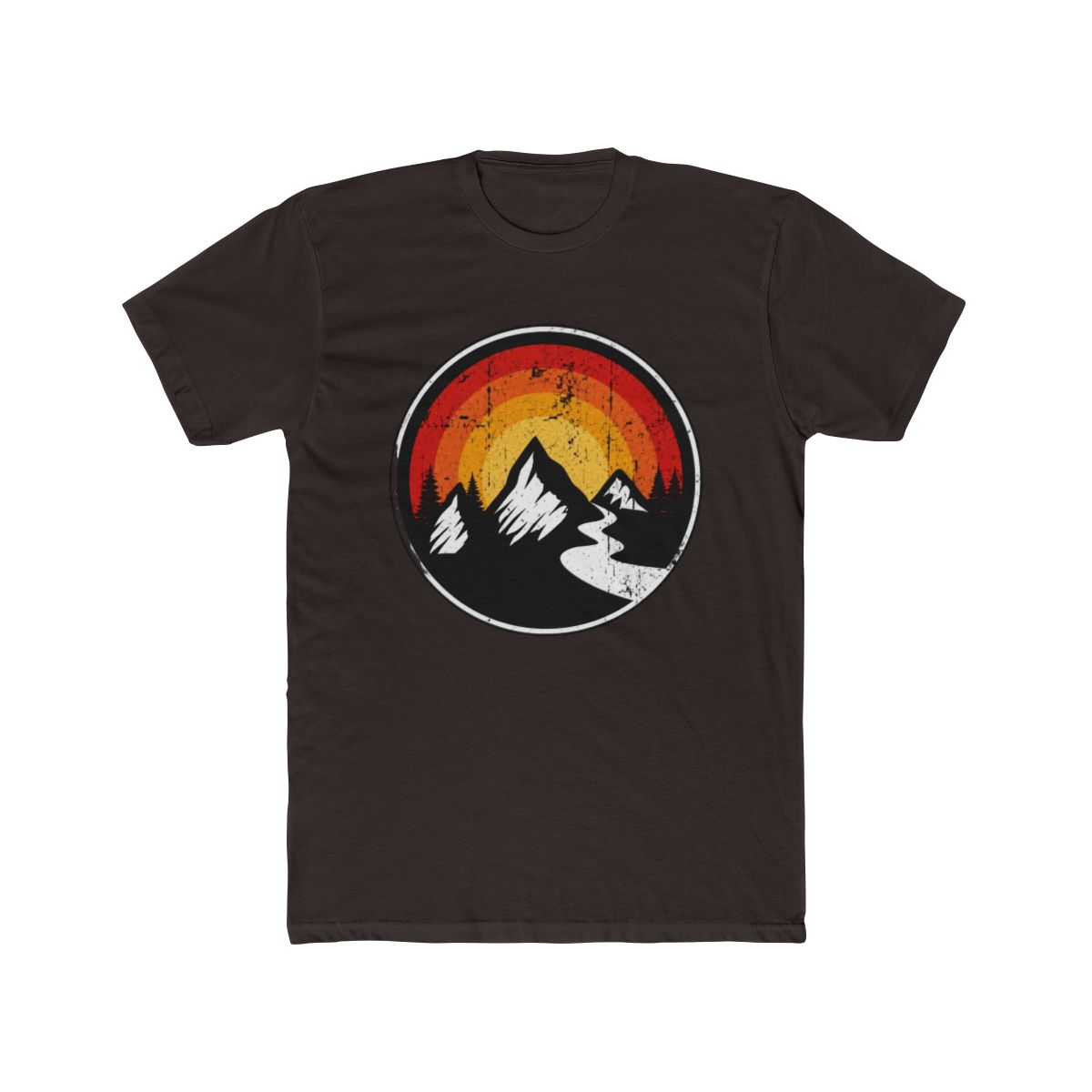 Sunset Peaks Circular Mountain Scene - alternate angle 3, merchandise