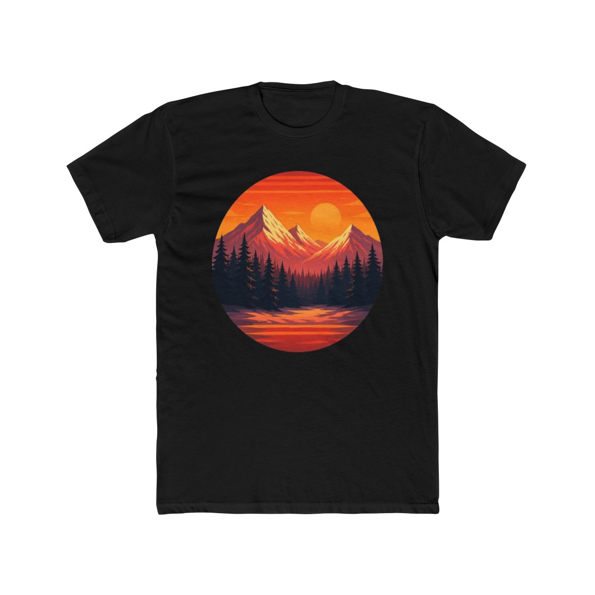 Sunset Peaks Circle T Shirt - alternate angle 3, merchandise