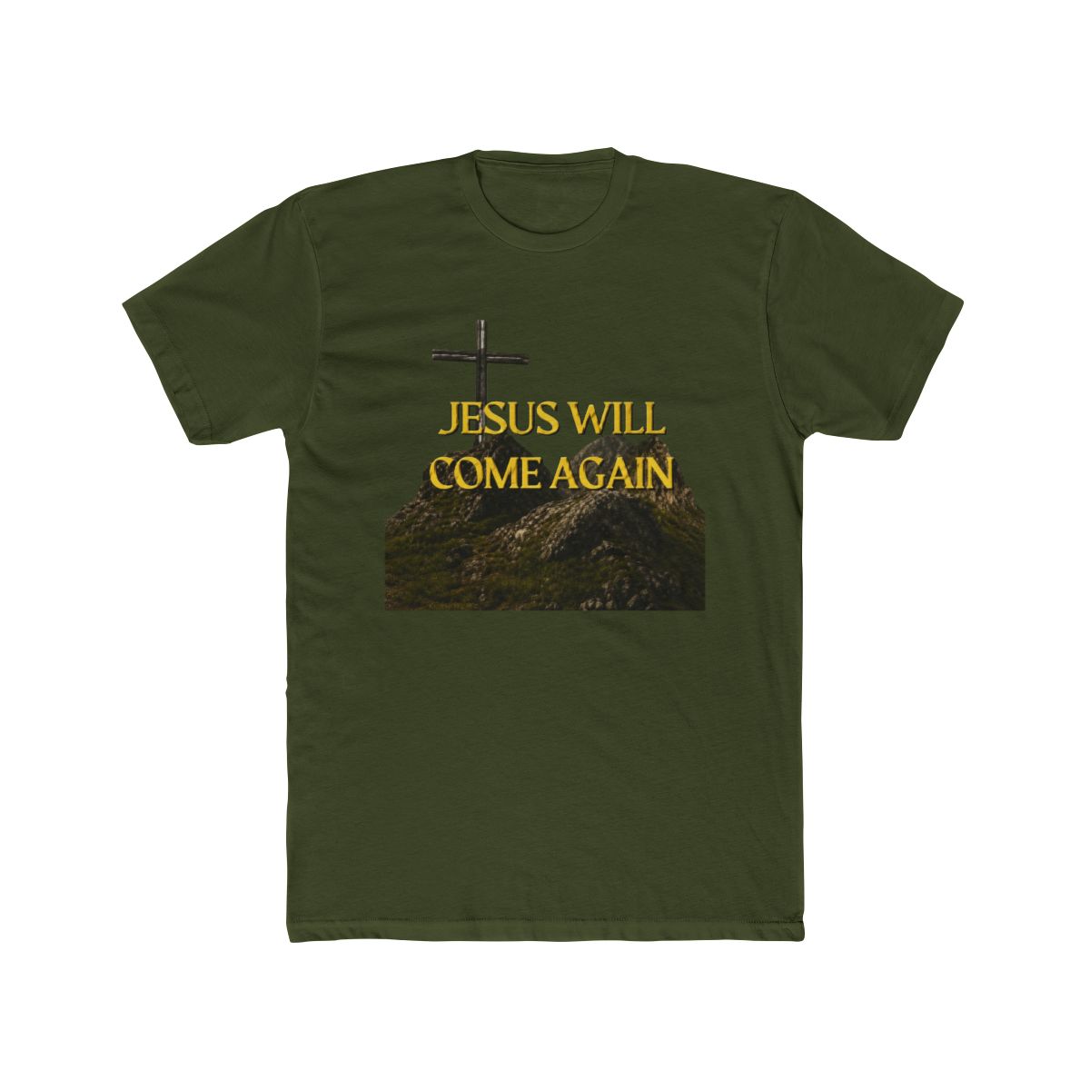 Jesus Will Come Again Mountain Peak Cross Christia - alternate angle 4, merchandise