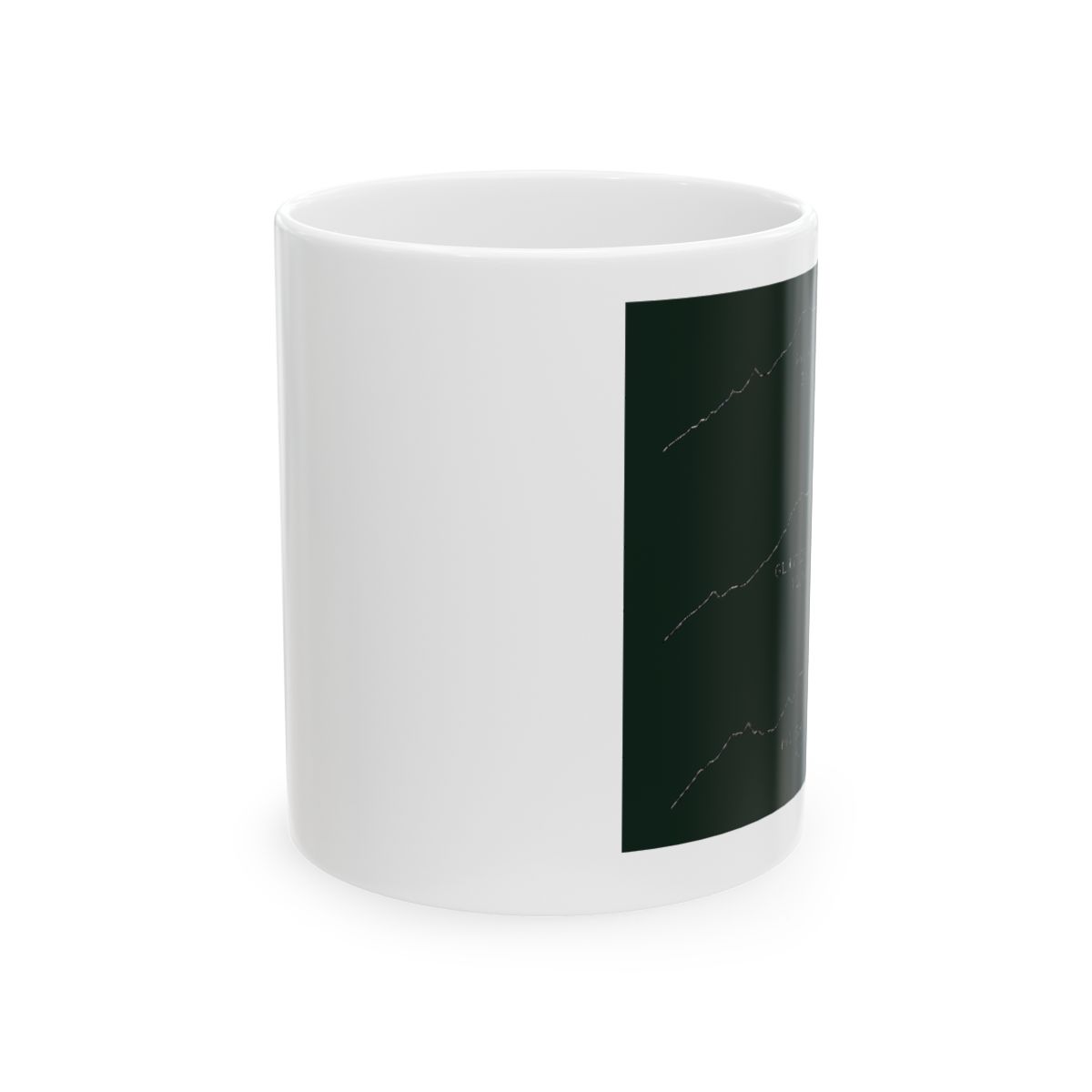 Cascade Peaks Panoramic Mug | Mountain View Coffee Cup - alternate angle 1, merchandise