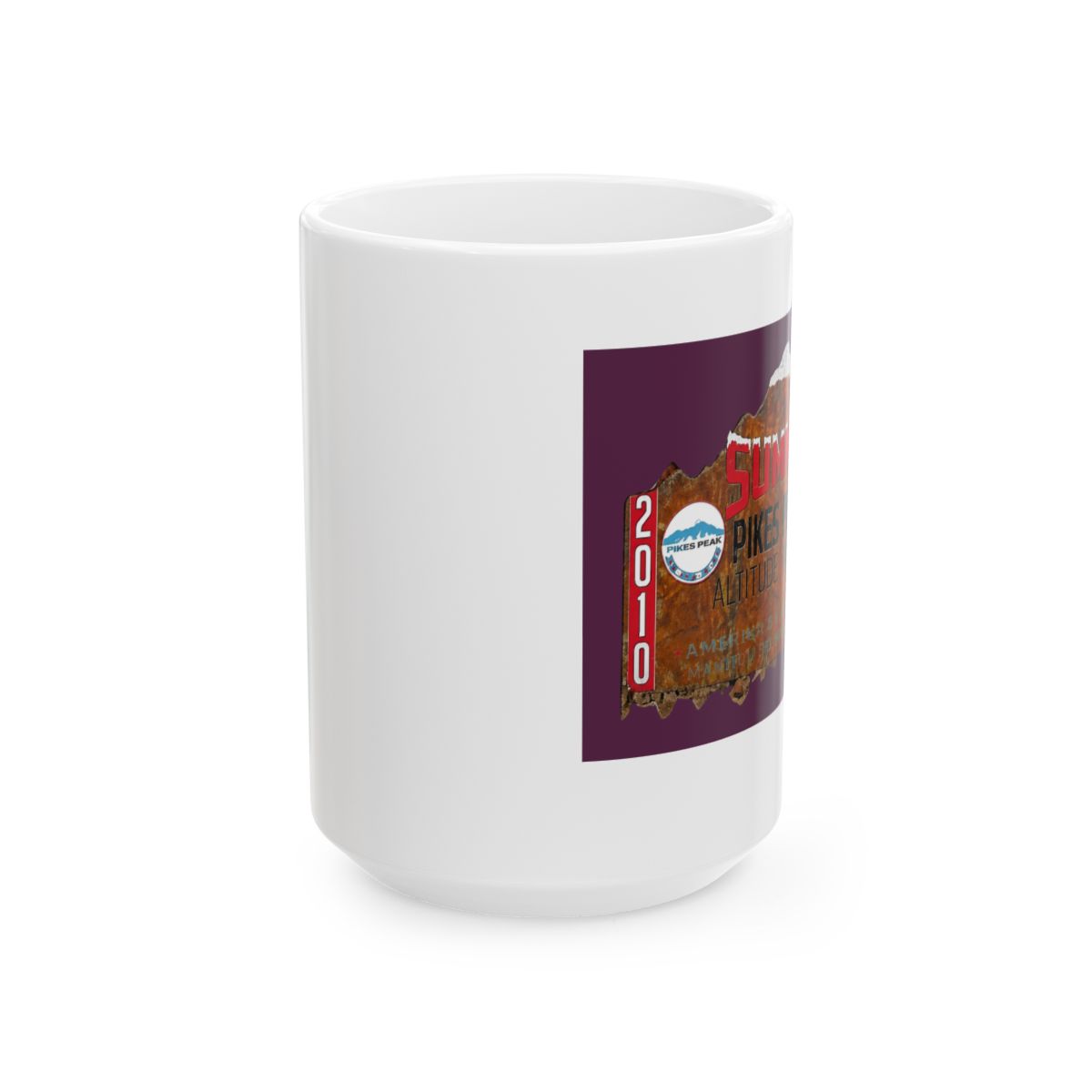 Pike's Peak Summit, Colorado Two-Tone Coffee Mug - alternate angle 2, merchandise