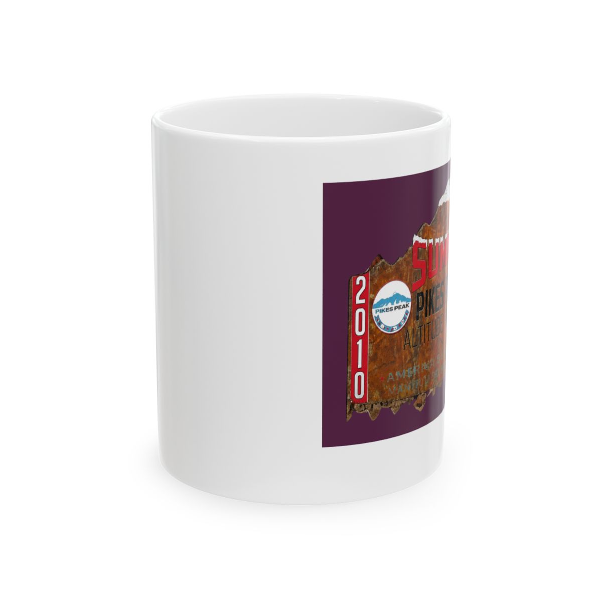 Pike's Peak Summit, Colorado Two-Tone Coffee Mug - alternate angle 1, merchandise