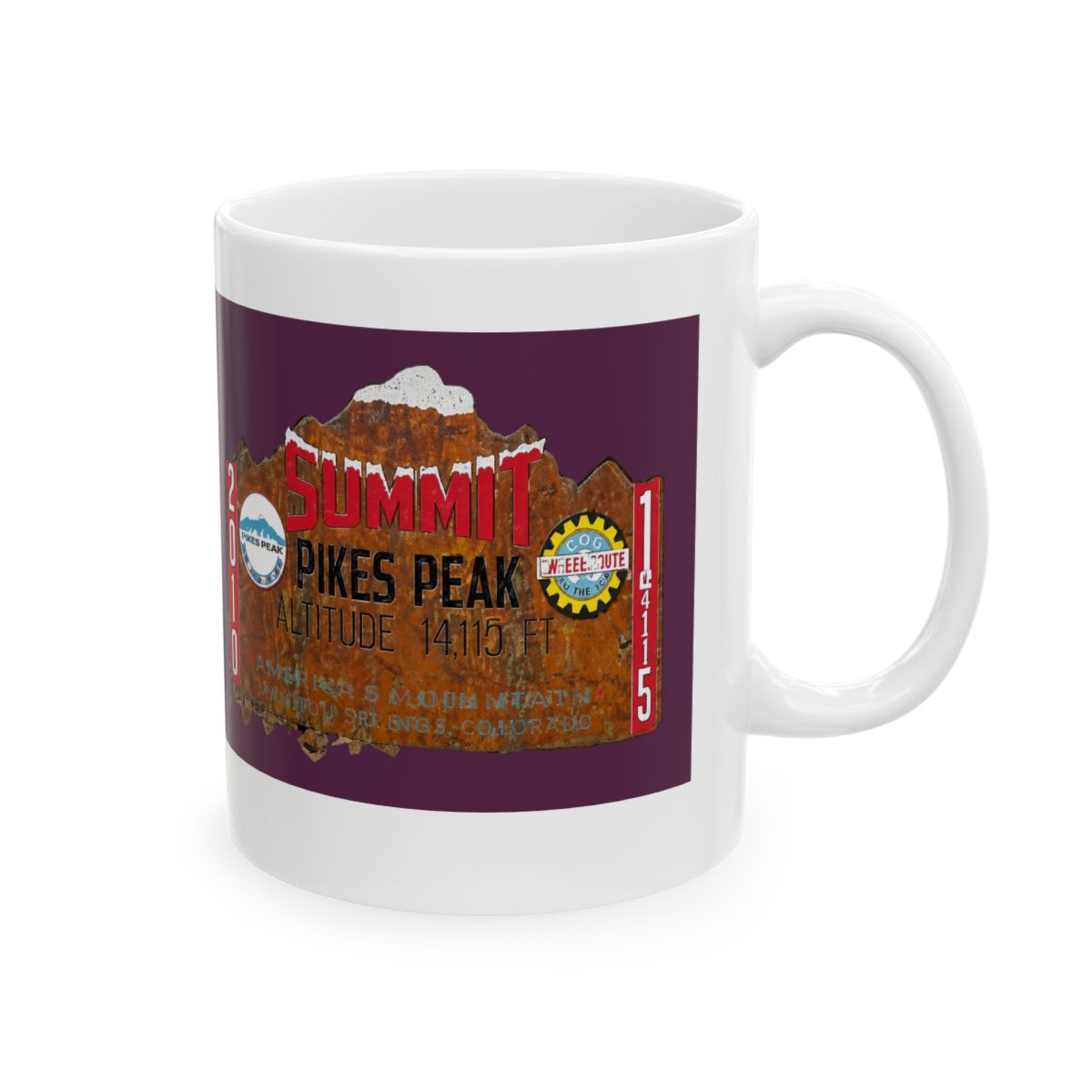 Pike's Peak Summit, Colorado Two-Tone Coffee Mug