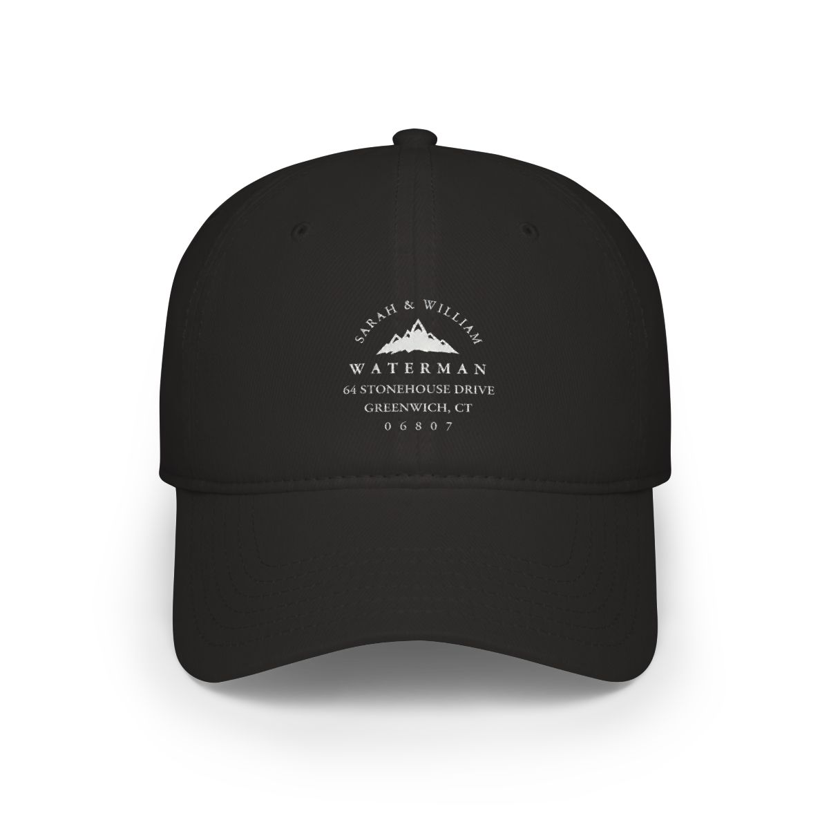 Snow Capped Mountain Peaks Return Address Self-inking Stamp