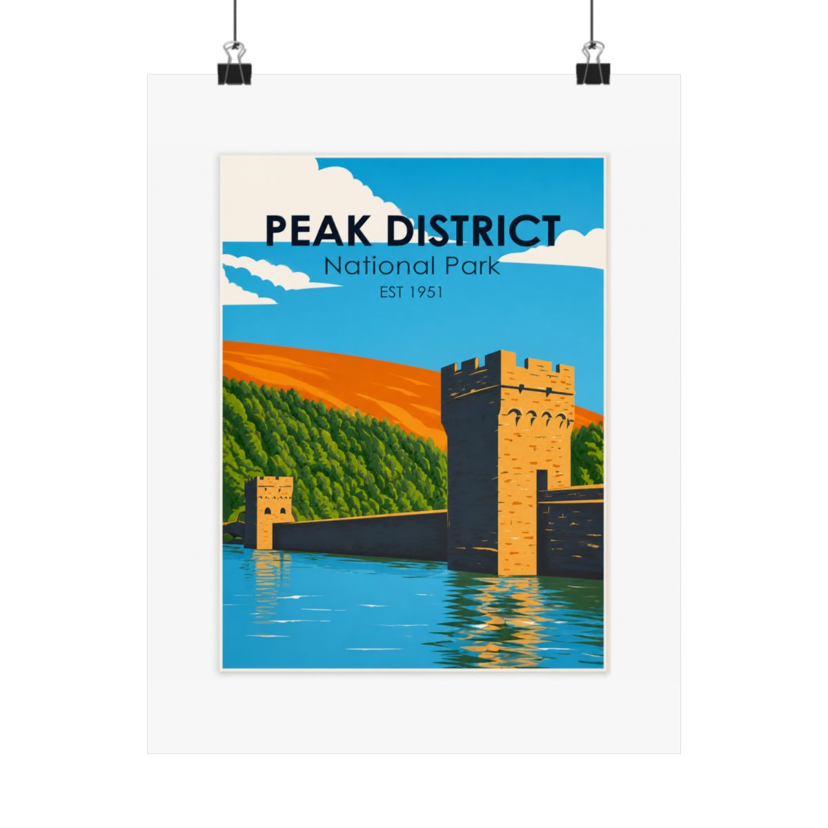 Peak District National Park England Vintage - alternate angle 5, merchandise