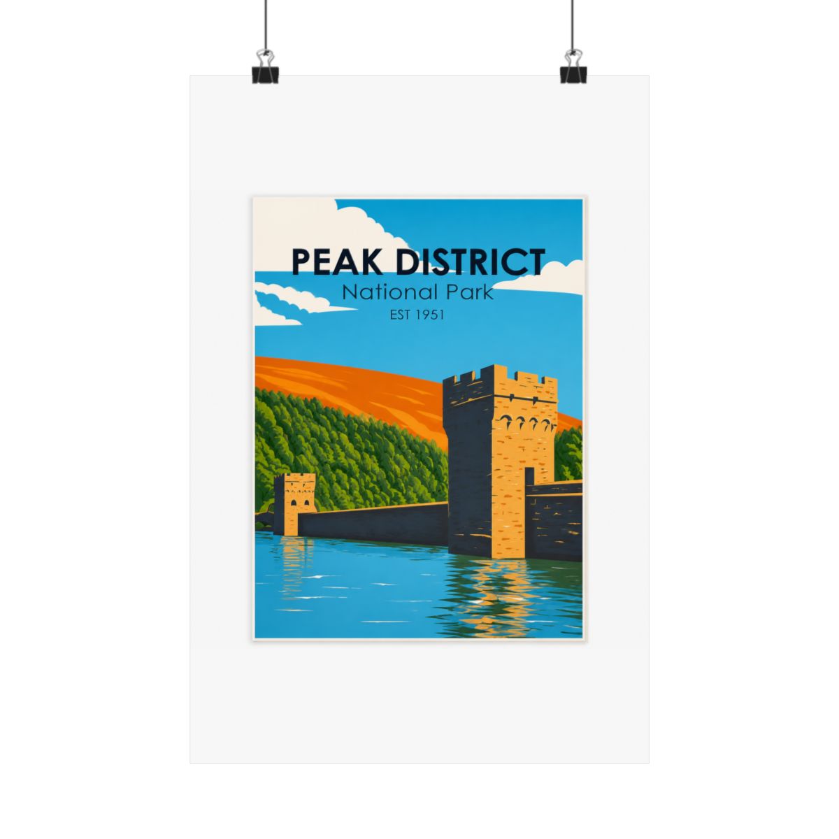 Peak District National Park England Vintage - alternate angle 4, merchandise