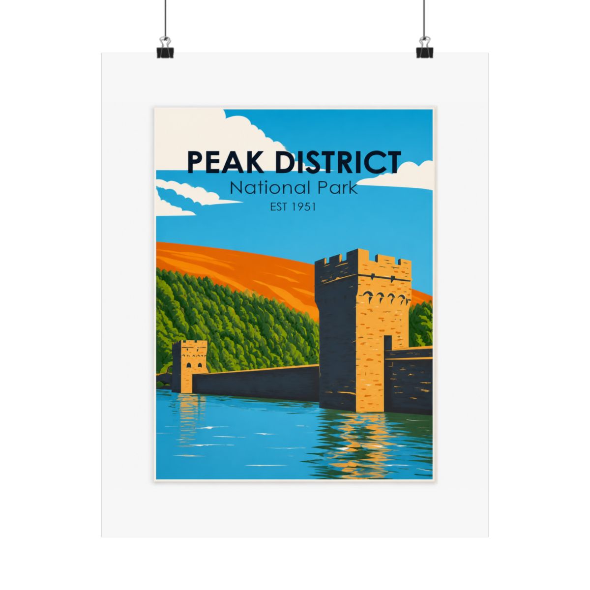 Peak District National Park England Vintage - alternate angle 3, merchandise
