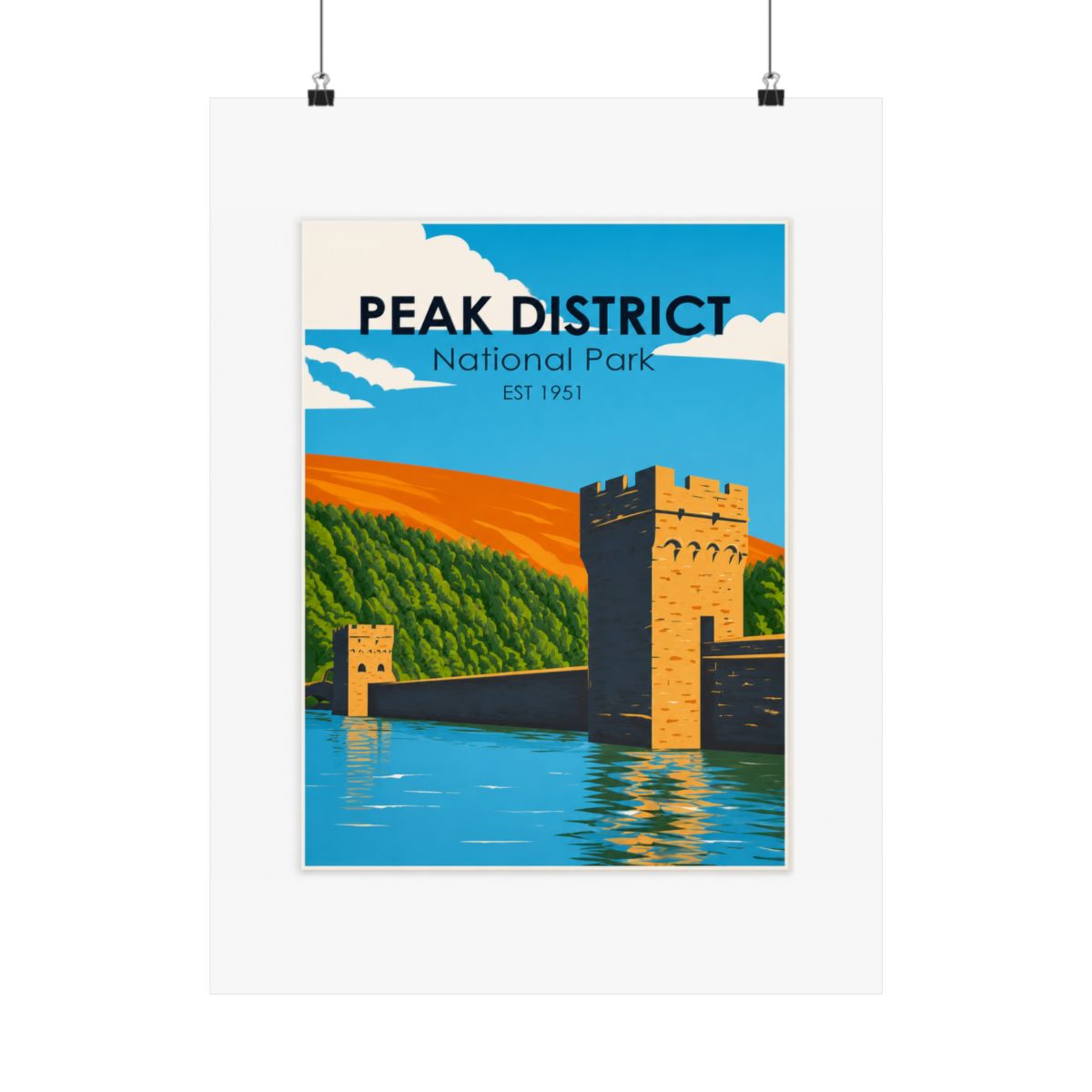 Peak District National Park England Vintage - alternate angle 2, merchandise