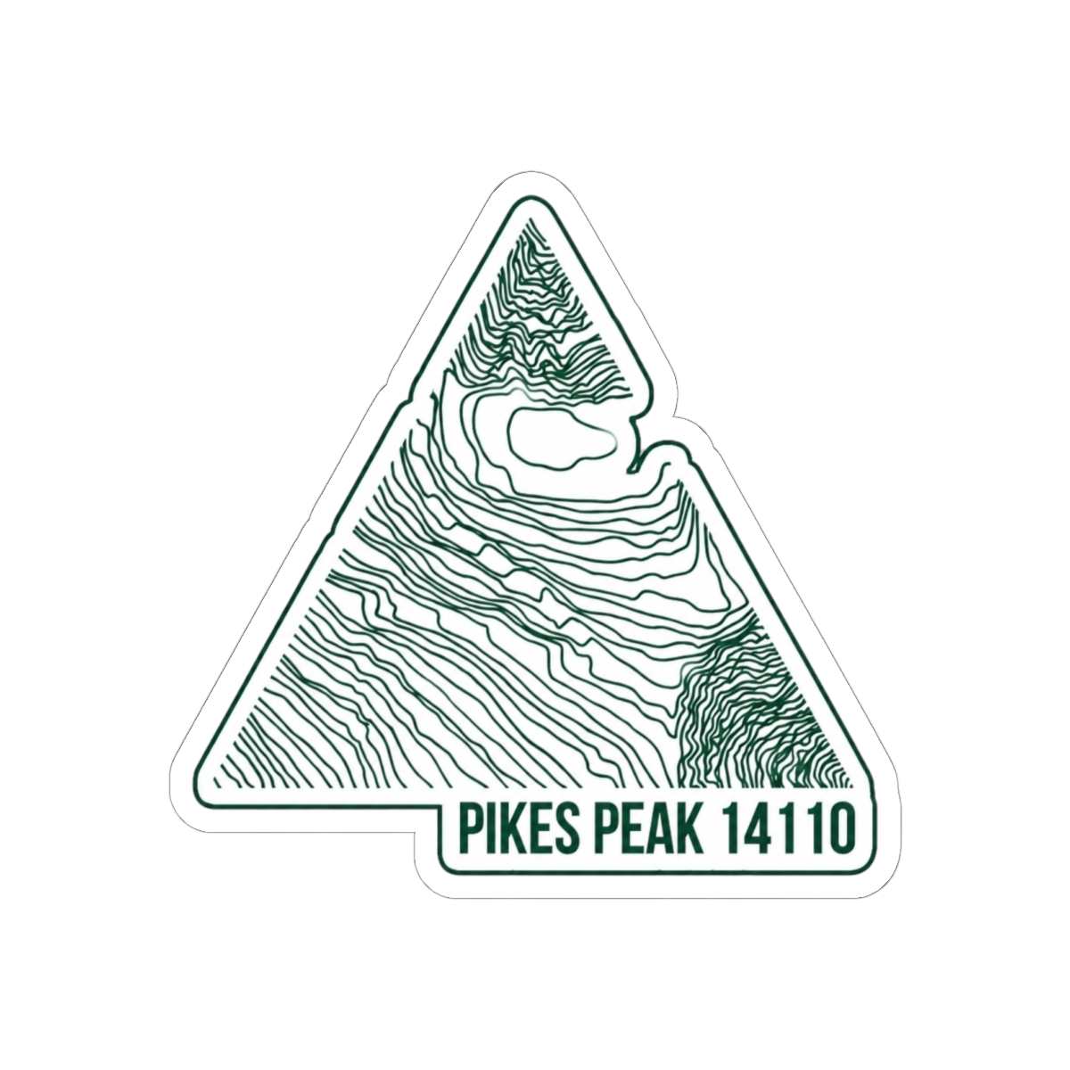 Pikes Peak Topo - alternate angle 2, merchandise