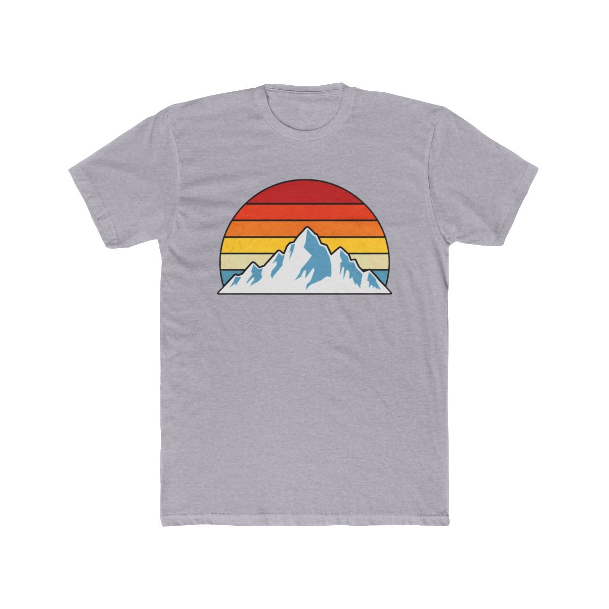 Mountain Peak Retro Sunset T Shirt