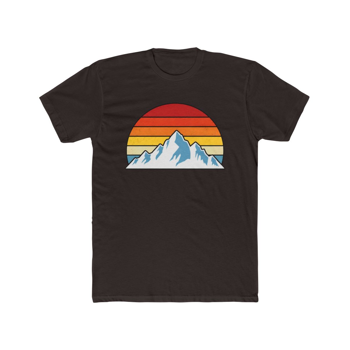 Mountain Peak Retro Sunset T Shirt - alternate angle 2, merchandise