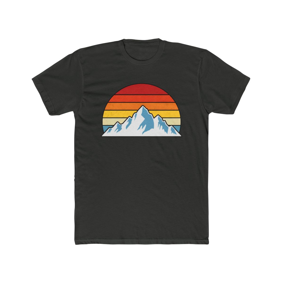 Mountain Peak Retro Sunset T Shirt - alternate angle 5, merchandise