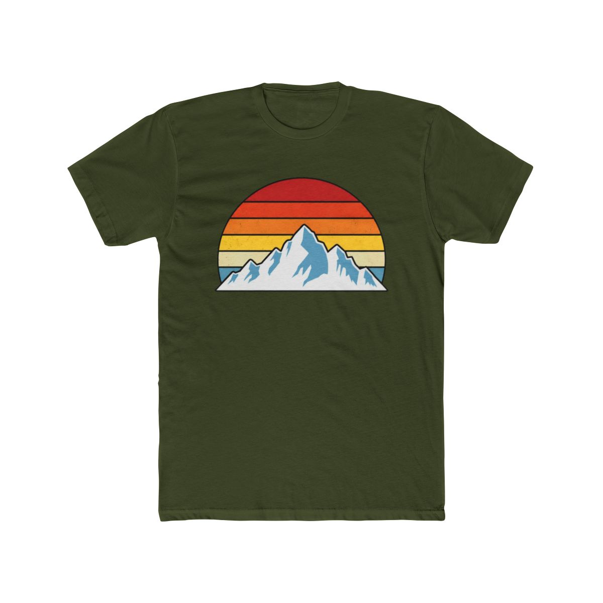 Mountain Peak Retro Sunset T Shirt - alternate angle 4, merchandise