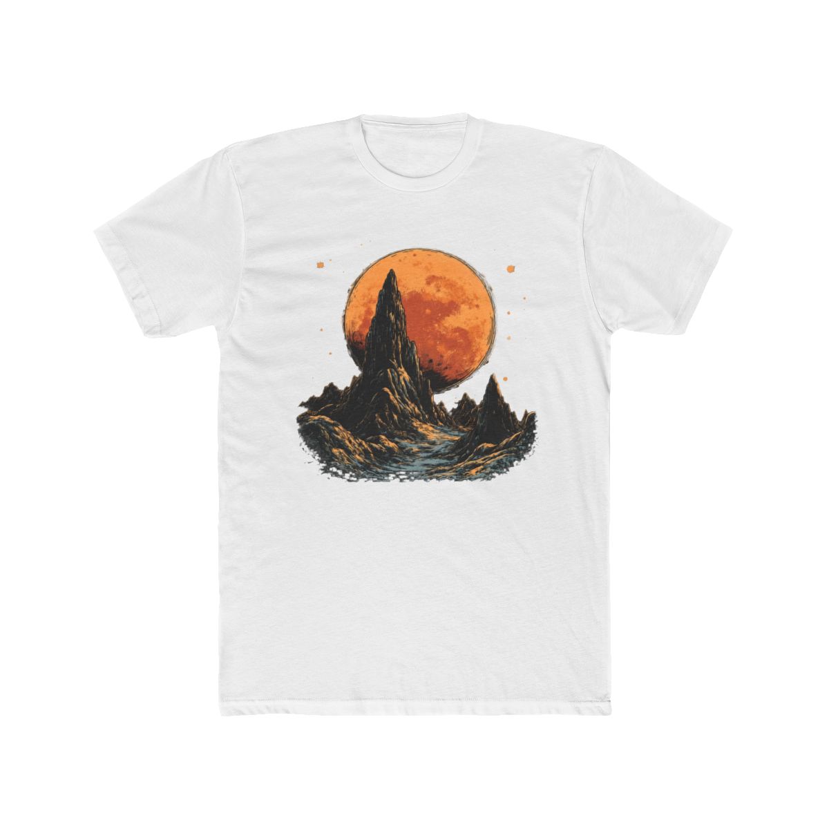 Mountain Peak Under Full Moon T Shirt - Official T-Shirts merchandise