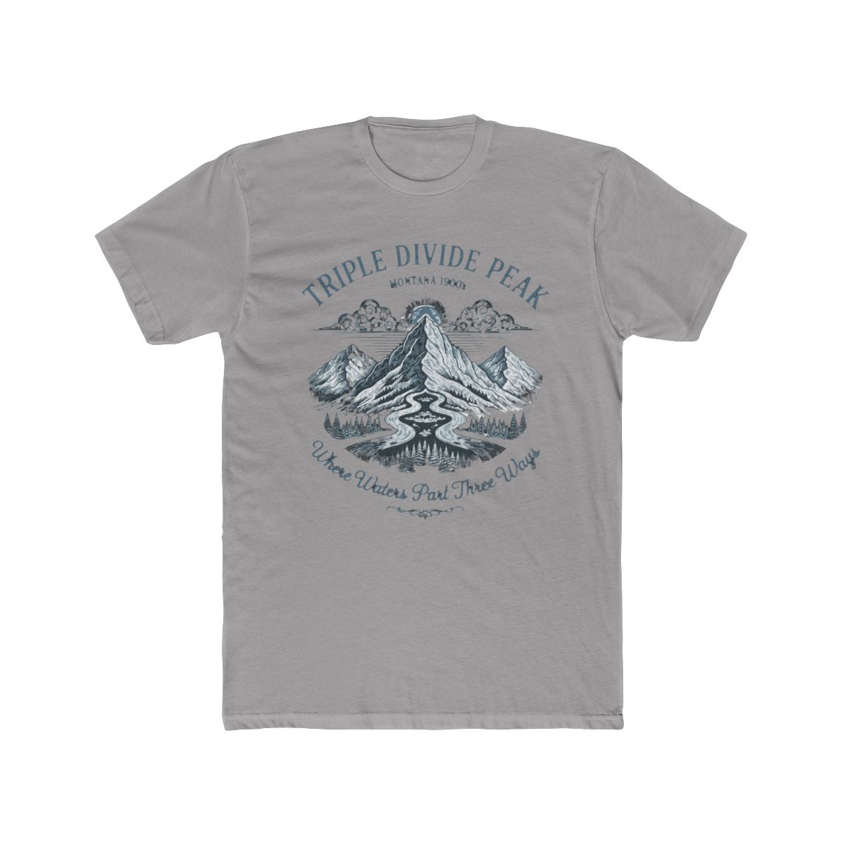 Triple Divide Peak Montana Mountains T Shirt - alternate angle 2, merchandise