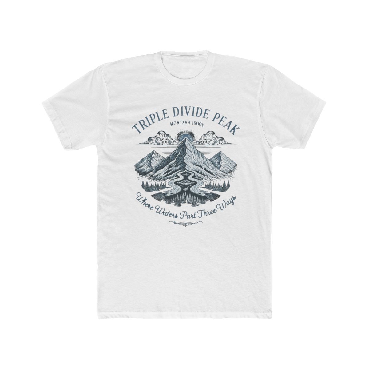 Triple Divide Peak Montana Mountains T Shirt - Official T-Shirts merchandise