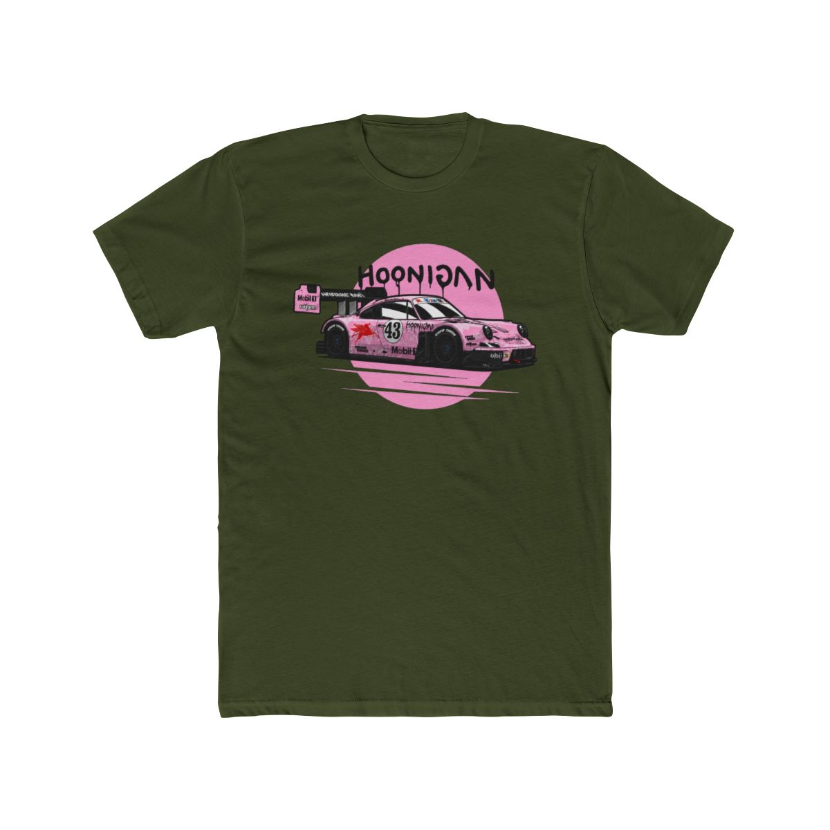 Pink Hoonipigasus Hoonigan Pikes Peak Race Car T Shirt - alternate angle 4, merchandise