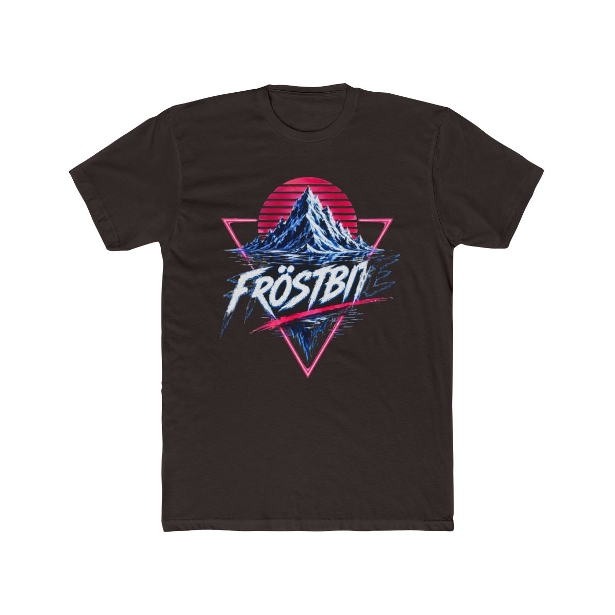 Frostbite Synthwave Glacier Peak T Shirt - alternate angle 3, merchandise