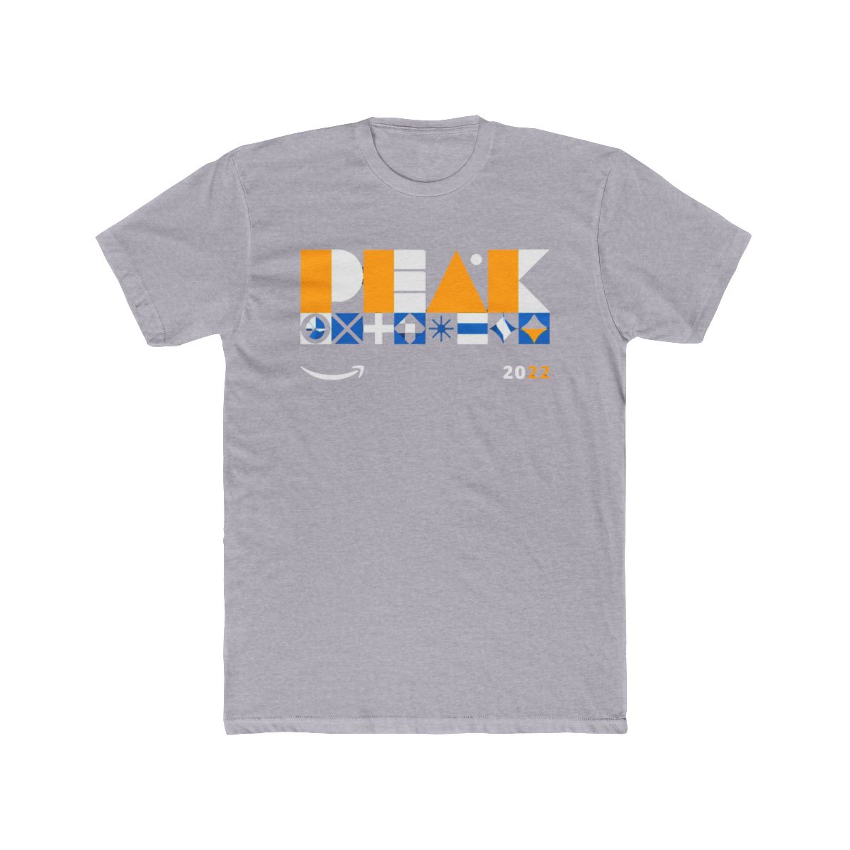 Amazon Peak Official 2022 Orange Blue White Logo Black T Shirt XL