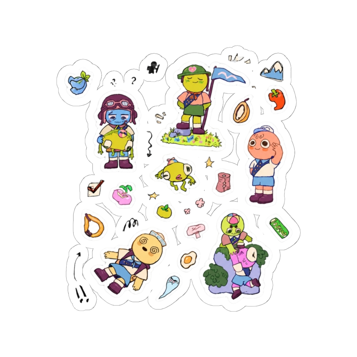 PEAK Sticker Sheet: Egg - alternate angle 1, merchandise