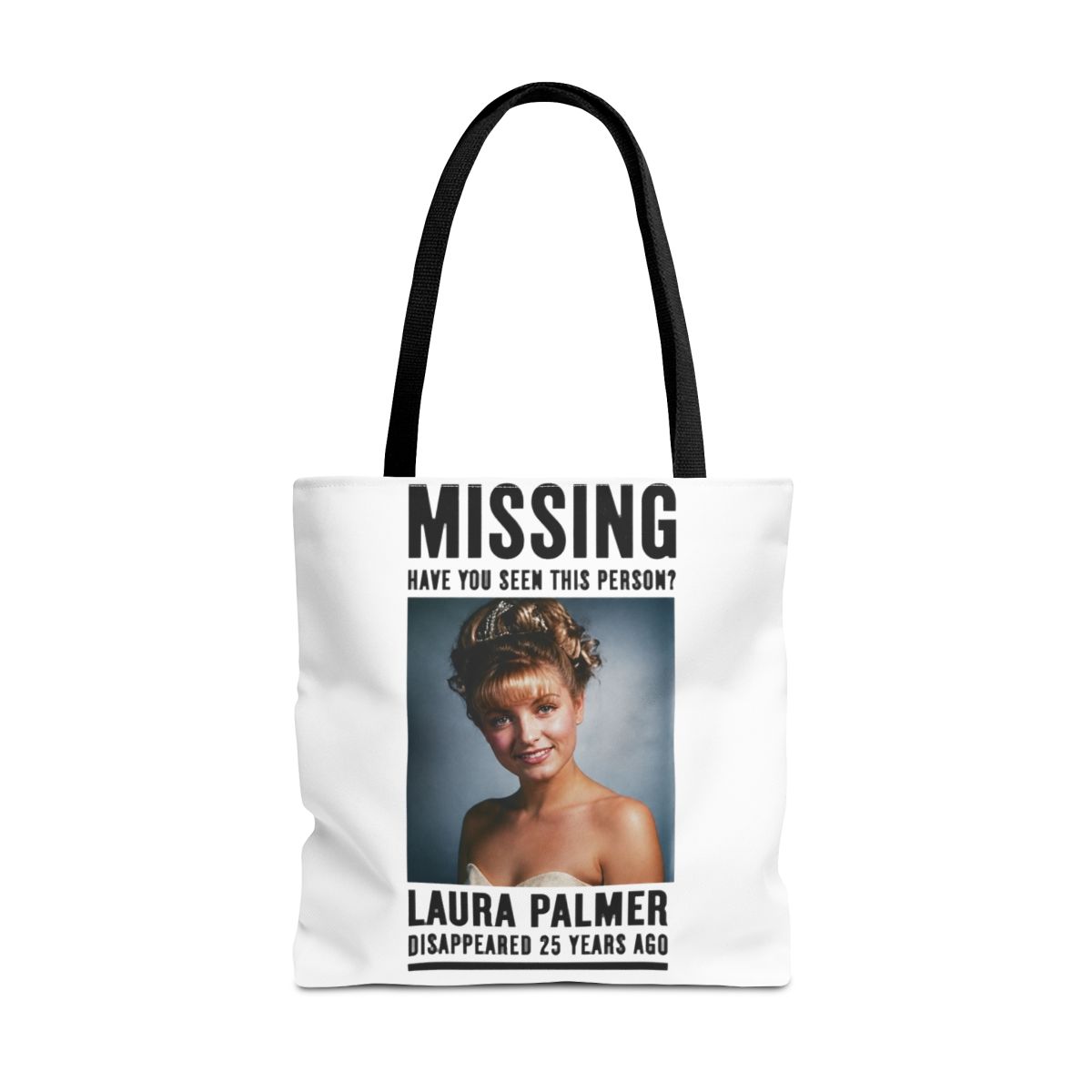 Laura Palmer Bags - Twin Peaks Inspired Canvas Bag - David Lynch Tote - alternate angle 3, merchandise