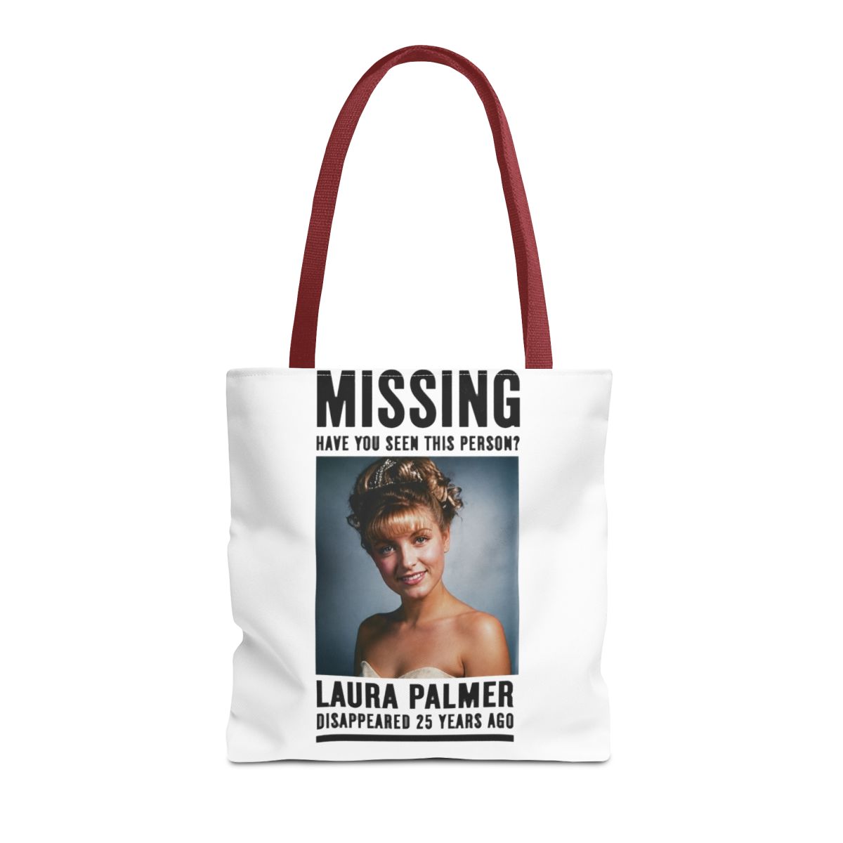 Laura Palmer Bags - Twin Peaks Inspired Canvas Bag - David Lynch Tote - alternate angle 5, merchandise
