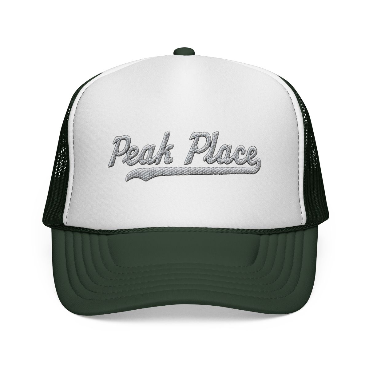 Peak Place Hat Peak Place Trucker Hat Baseball Script Cap Vintage Sports Mesh Swoosh Gift Souvenir Headwear NM - alternate angle 2, merchandise