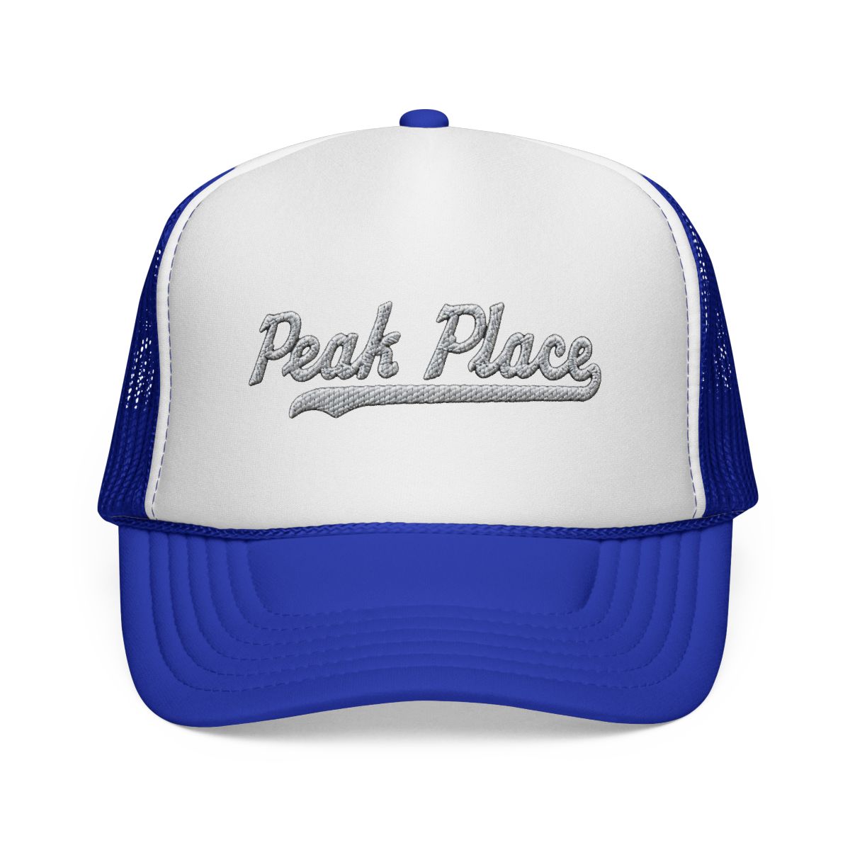 Peak Place Hat Peak Place Trucker Hat Baseball Script Cap Vintage Sports Mesh Swoosh Gift Souvenir Headwear NM - alternate angle 4, merchandise