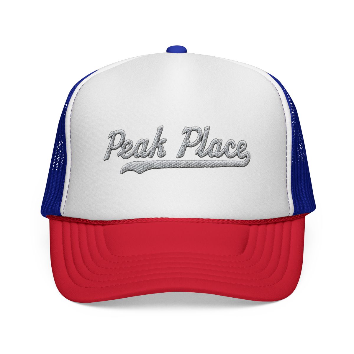 Peak Place Hat Peak Place Trucker Hat Baseball Script Cap Vintage Sports Mesh Swoosh Gift Souvenir Headwear NM - alternate angle 5, merchandise